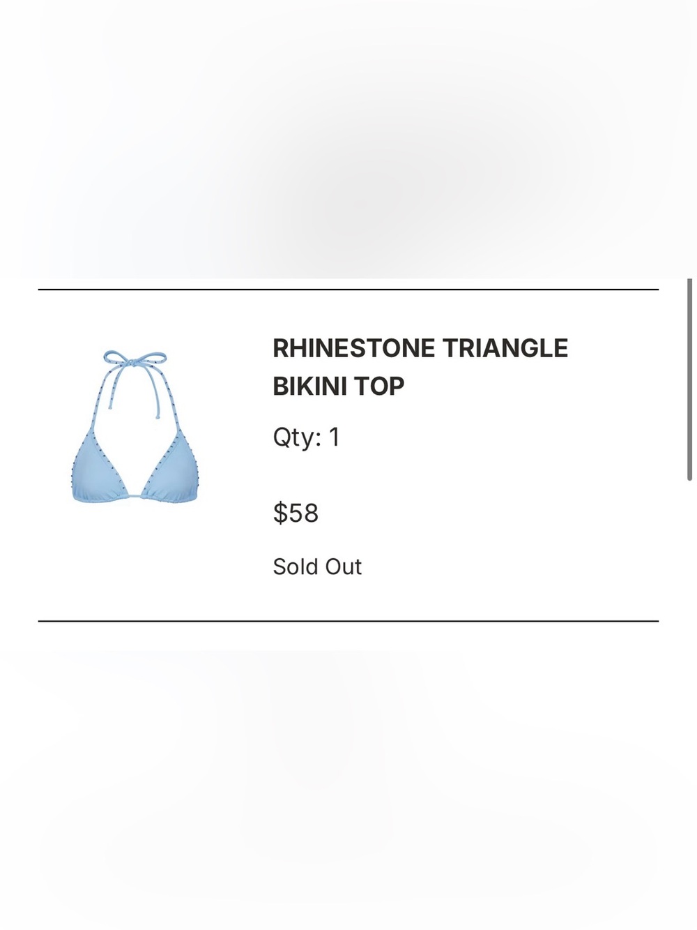 SKIMS rhinestone triangle bikini top